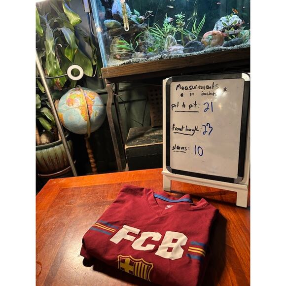 Barcelona FCB soccer jersey team maroon red shirt football red men's sz M - Picture 7 of 7